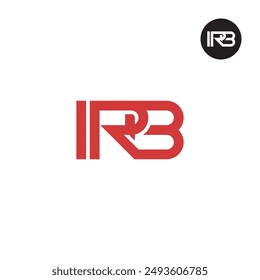 Diseño de monograma de letra con logotipo IRB