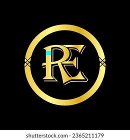 IRE branding luxury logo for your brand. golden colour and luxury design. creating your brand identity.