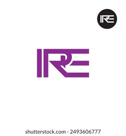 IRE-Logo-Buchstabe Monogramm Design