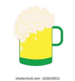 ireland beer. Vector holiday illustration. Patrick icon. Oktoberfest party.