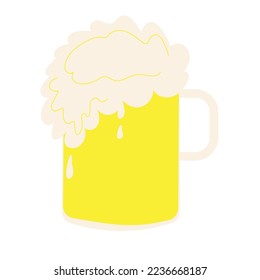 ireland beer. Vector holiday illustration. Patrick icon. Oktoberfest party.