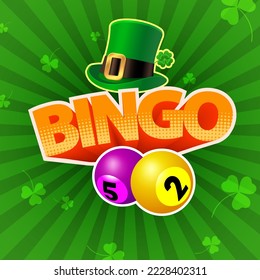 Ireland bingo banner in pop art style for print and design.Vector illustration.