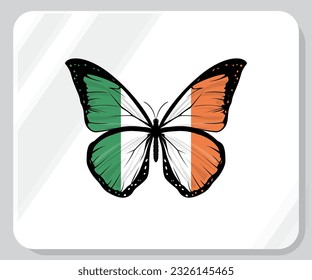 Ireland Butterfly Flag Pride Icon
