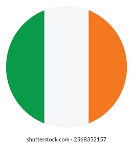 Ireland circle flag logo icon computer vector illustration design