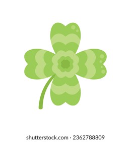 Ireland clover icon flat vector. Four leaf. Irish luck isolated