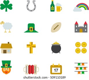 IRELAND color flat icons