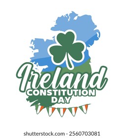 ireland constitution day with irish flag