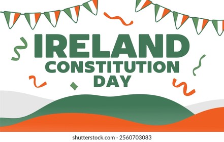 ireland constitution day with irish flag