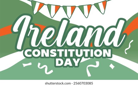 ireland constitution day with irish flag