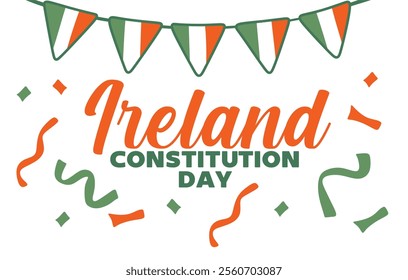 ireland constitution day with irish flag