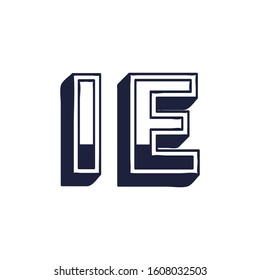 Ireland country code icon. Iso code country domain name. IE - Ireland abbreviated. Stock vector illustration isolated on white background.