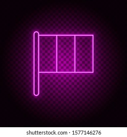 ireland, country, flag. Pink neon vector icon. Transparent background