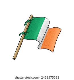 Ilustración vectorial de bandera Country de Irlanda