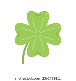 Ireland day clover icon flat vector. Irish luck. Lucky shape isolated