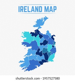 Ireland Detailed Map With States