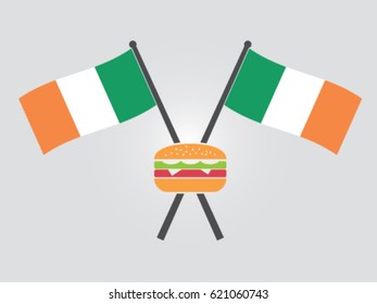 Ireland Emblem Hamburger