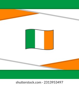 Ireland Flag Abstract Background Design Template. Ireland Independence Day Banner Social Media Post. Ireland Vector