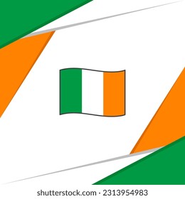Ireland Flag Abstract Background Design Template. Ireland Independence Day Banner Social Media Post. Ireland