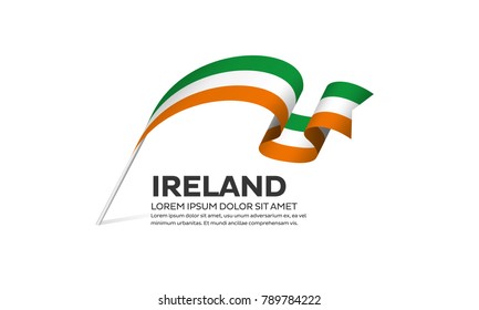 Ireland flag background