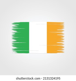 Ireland Flag Brush. National Flag