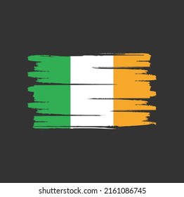 Ireland Flag Brush. National Flag