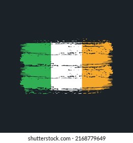 Ireland Flag Brush. National Flag