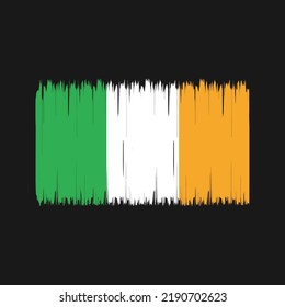 Ireland Flag Brush Strokes. National Flag