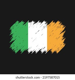 Ireland Flag Brush Strokes. National Flag