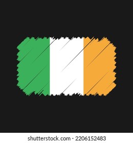 Ireland flag brush strokes painted