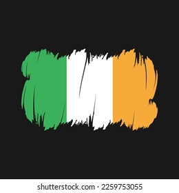 Ireland Flag Brush Strokes Vector