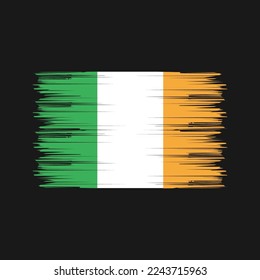 Ilustración del vector del pincel de bandera de Irlanda