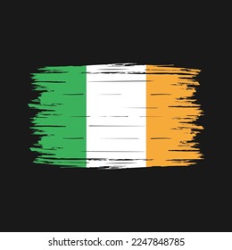 Irland Flag Brush Vektor Illustration