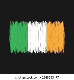 Ireland Flag Brush Vector Illustration