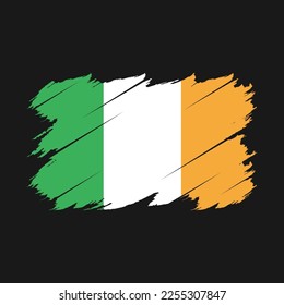 Ireland Flag Brush Vector Illustration