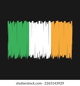 Ireland Flag Brush Vector Illustration