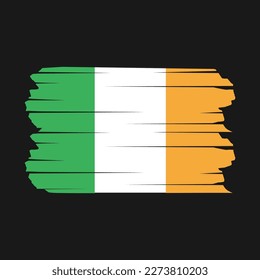 Ireland Flag Brush Vector Illustration