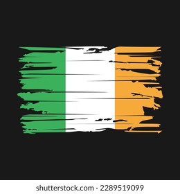 Ilustración del vector del pincel de bandera de Irlanda