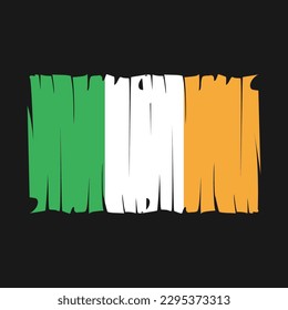 Ilustración del vector del pincel de bandera de Irlanda