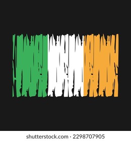 Ireland Flag Brush Vector Illustration