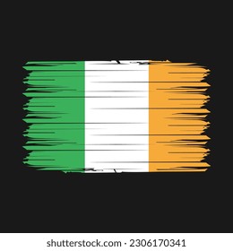 Ireland Flag Brush Vector Illustration