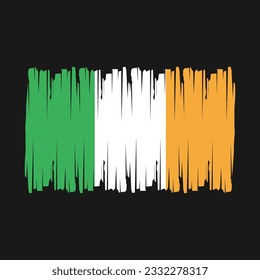 Irland Flag Brush Vektor Illustration