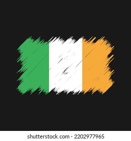 Irland Flag Brush Vector. Nationalflagge