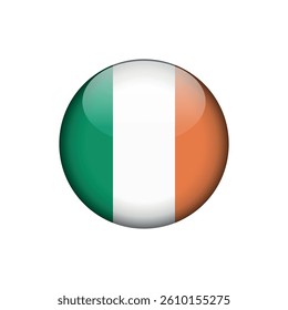 Ireland Flag Circle Vector Template