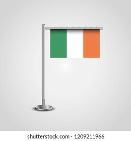 Ireland flag with creative design vector