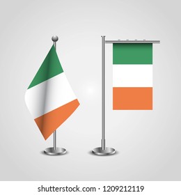 Ireland flag with creative design vector