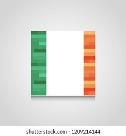 Ireland flag with creative design vector