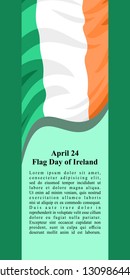 Ireland Flag Day Vector Illustration. Suitable for greeting card, poster and banner. 