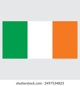 Diseño de la bandera de Irlanda, se puede imprimir para la decoración, pegatinas, iconos y decoraciones del aula