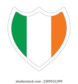 Bandera de Irlanda en forma de diseño 