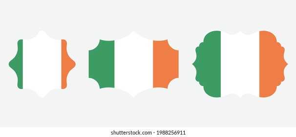 Ireland flag. flat icon symbol vector illustration